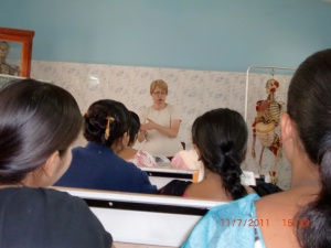 Marsha, an RN and member of CHCC, guest teaches Nursing Students at Christian Hospital, a mission hospital in rural India