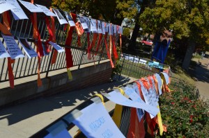 All Saints Day Faith Rail celebrating those who have gone lived in faith before us.